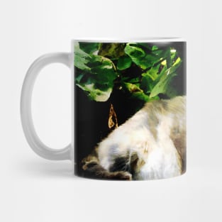 Cats - Cat Relaxing in Garden Mug